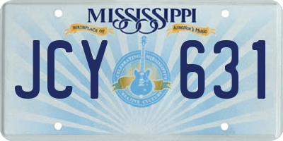 MS license plate JCY631