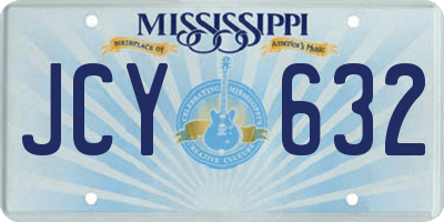 MS license plate JCY632