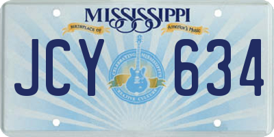 MS license plate JCY634