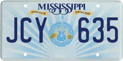 MS license plate JCY635