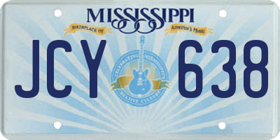 MS license plate JCY638
