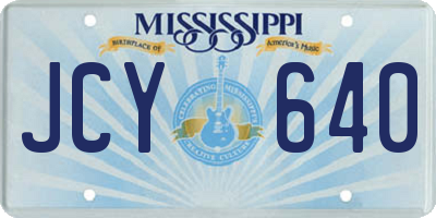 MS license plate JCY640