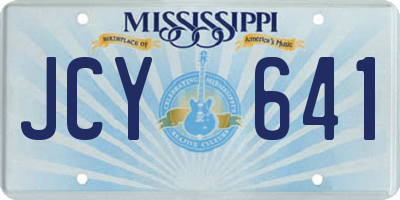 MS license plate JCY641