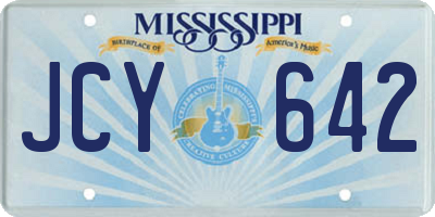 MS license plate JCY642