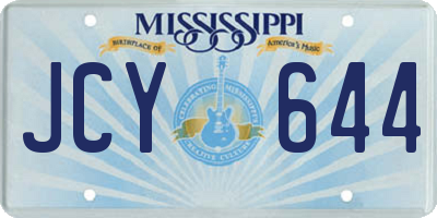 MS license plate JCY644
