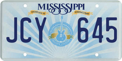 MS license plate JCY645