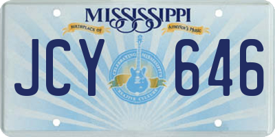 MS license plate JCY646