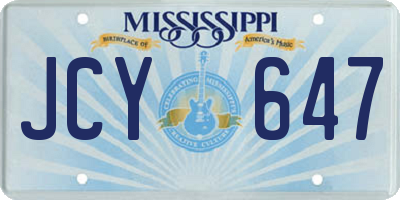 MS license plate JCY647