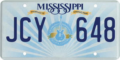 MS license plate JCY648
