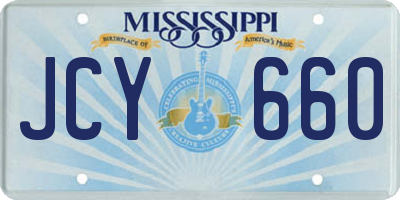 MS license plate JCY660