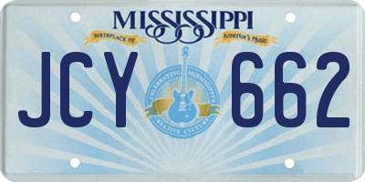 MS license plate JCY662
