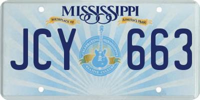 MS license plate JCY663