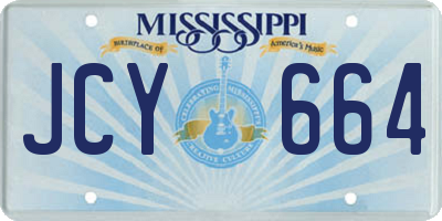 MS license plate JCY664