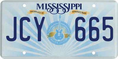 MS license plate JCY665