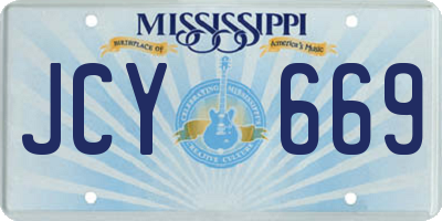 MS license plate JCY669