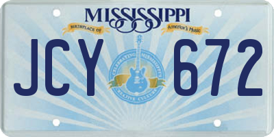 MS license plate JCY672