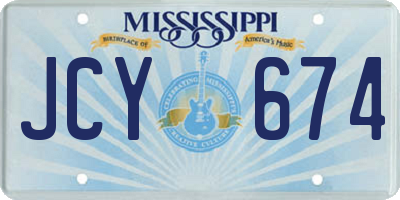 MS license plate JCY674