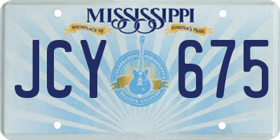 MS license plate JCY675
