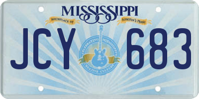 MS license plate JCY683
