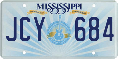 MS license plate JCY684