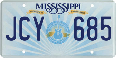 MS license plate JCY685