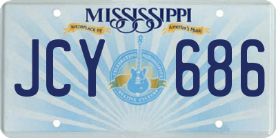 MS license plate JCY686