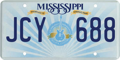 MS license plate JCY688