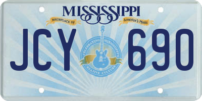 MS license plate JCY690