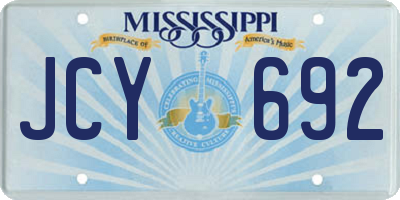 MS license plate JCY692