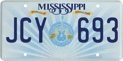MS license plate JCY693