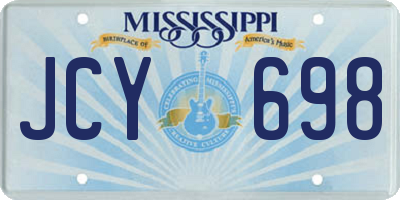 MS license plate JCY698