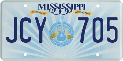 MS license plate JCY705
