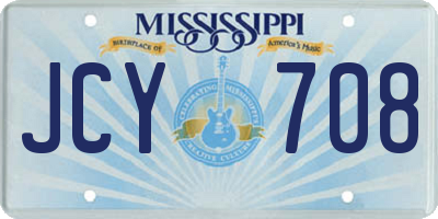 MS license plate JCY708