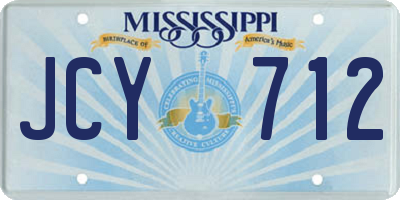 MS license plate JCY712