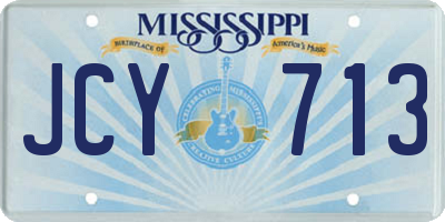 MS license plate JCY713
