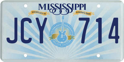 MS license plate JCY714