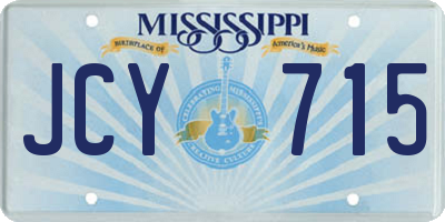 MS license plate JCY715