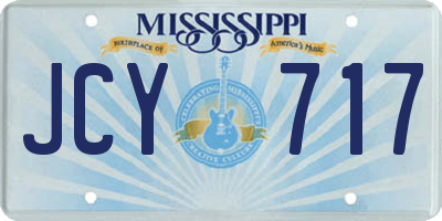 MS license plate JCY717
