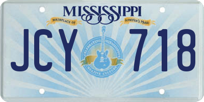 MS license plate JCY718