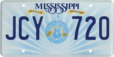 MS license plate JCY720