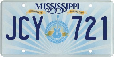 MS license plate JCY721