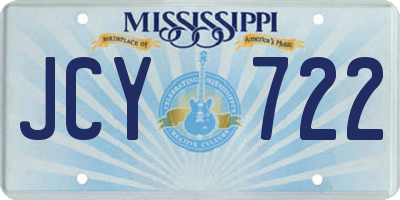 MS license plate JCY722