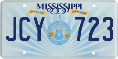 MS license plate JCY723