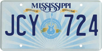 MS license plate JCY724
