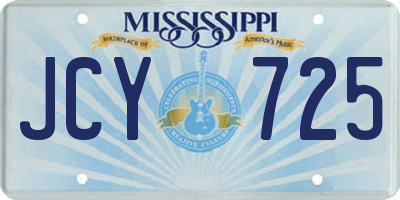 MS license plate JCY725