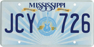 MS license plate JCY726