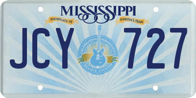 MS license plate JCY727
