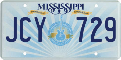MS license plate JCY729