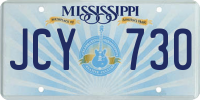 MS license plate JCY730