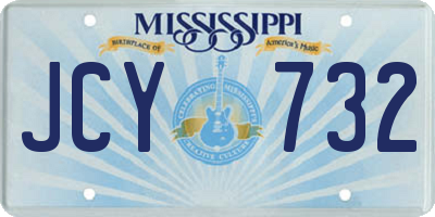 MS license plate JCY732